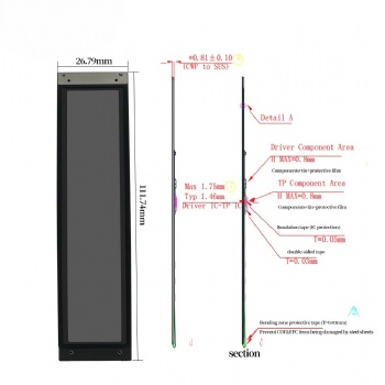 4.01 inch OLED felxible lcd panel with touch screen