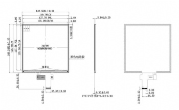 7.6 inch high brightness square LCD modules